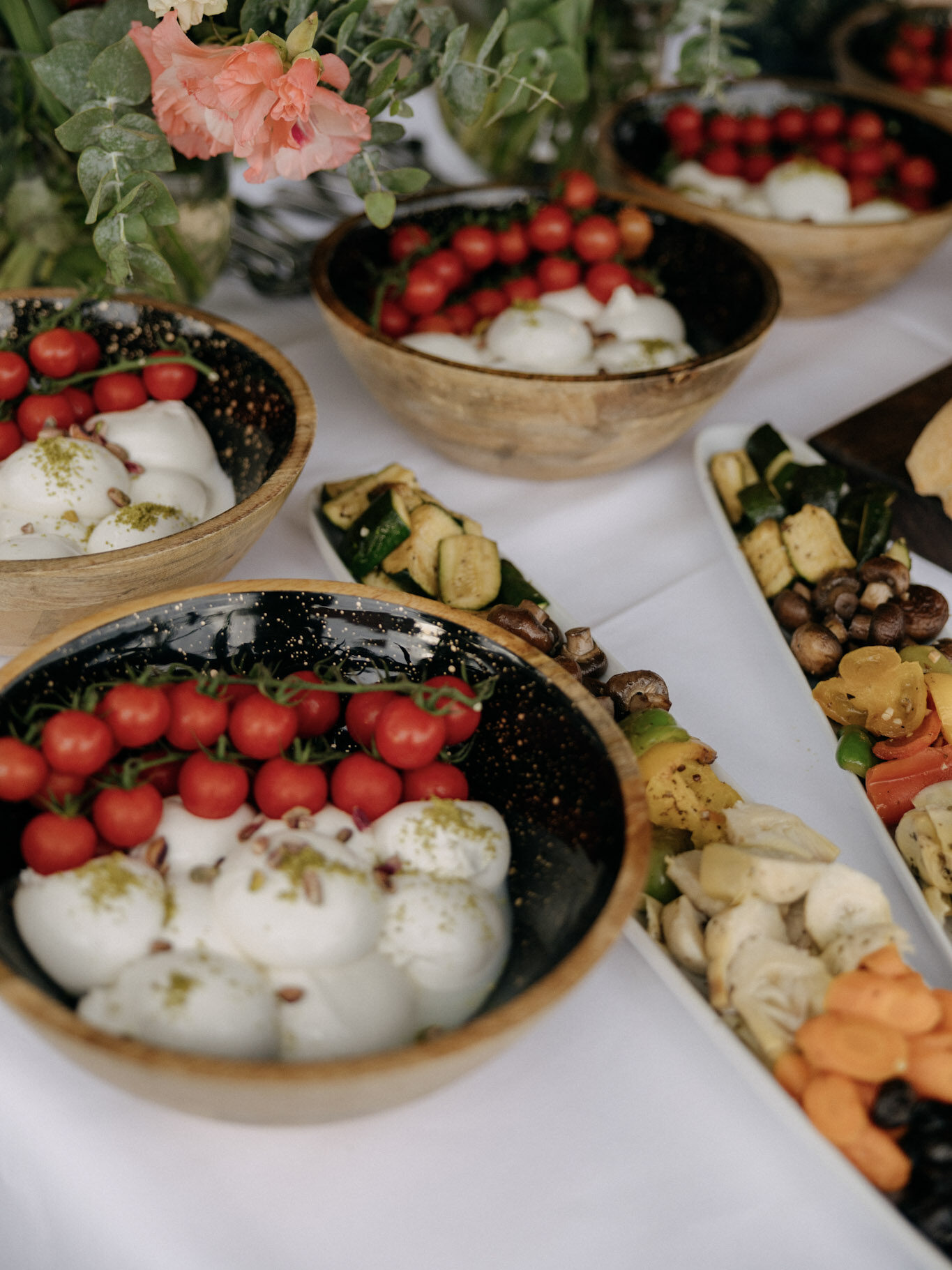 Antipasti bei einer Hochzeit auf Schloss Janson in der Pfalz