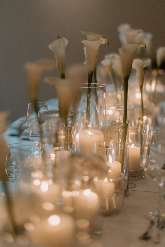 Schloss Janson Tisch mit Kerzen