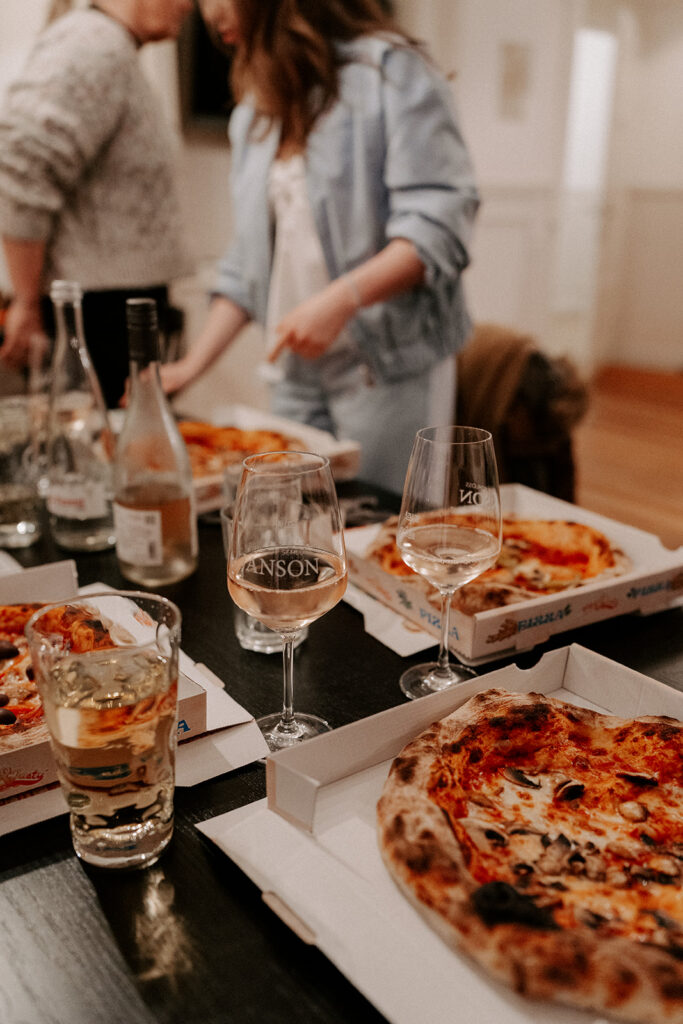 Pizza in der Location Schloss Janson
